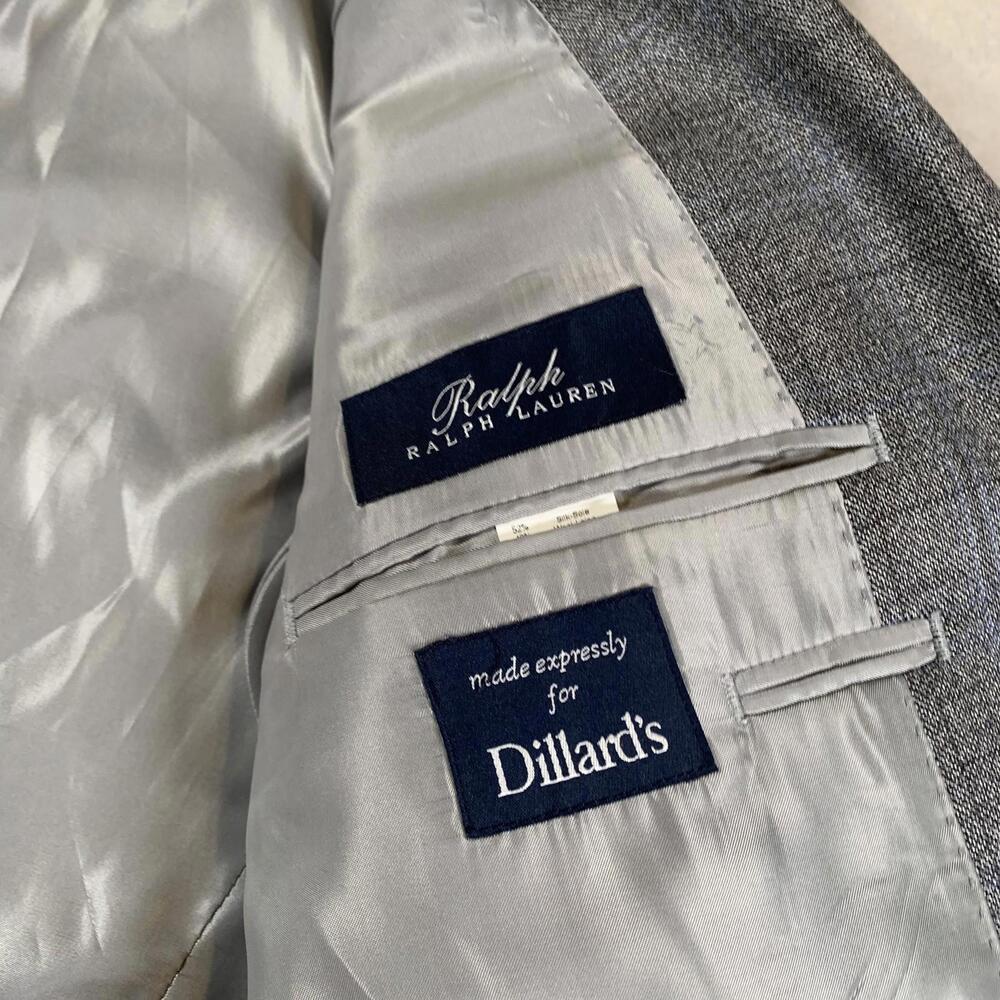 Ralph Lauren Blazer Mens 42R Plaid Wool Silk Sport Coat Dillard’s Made Canada - Picture 12 of 15